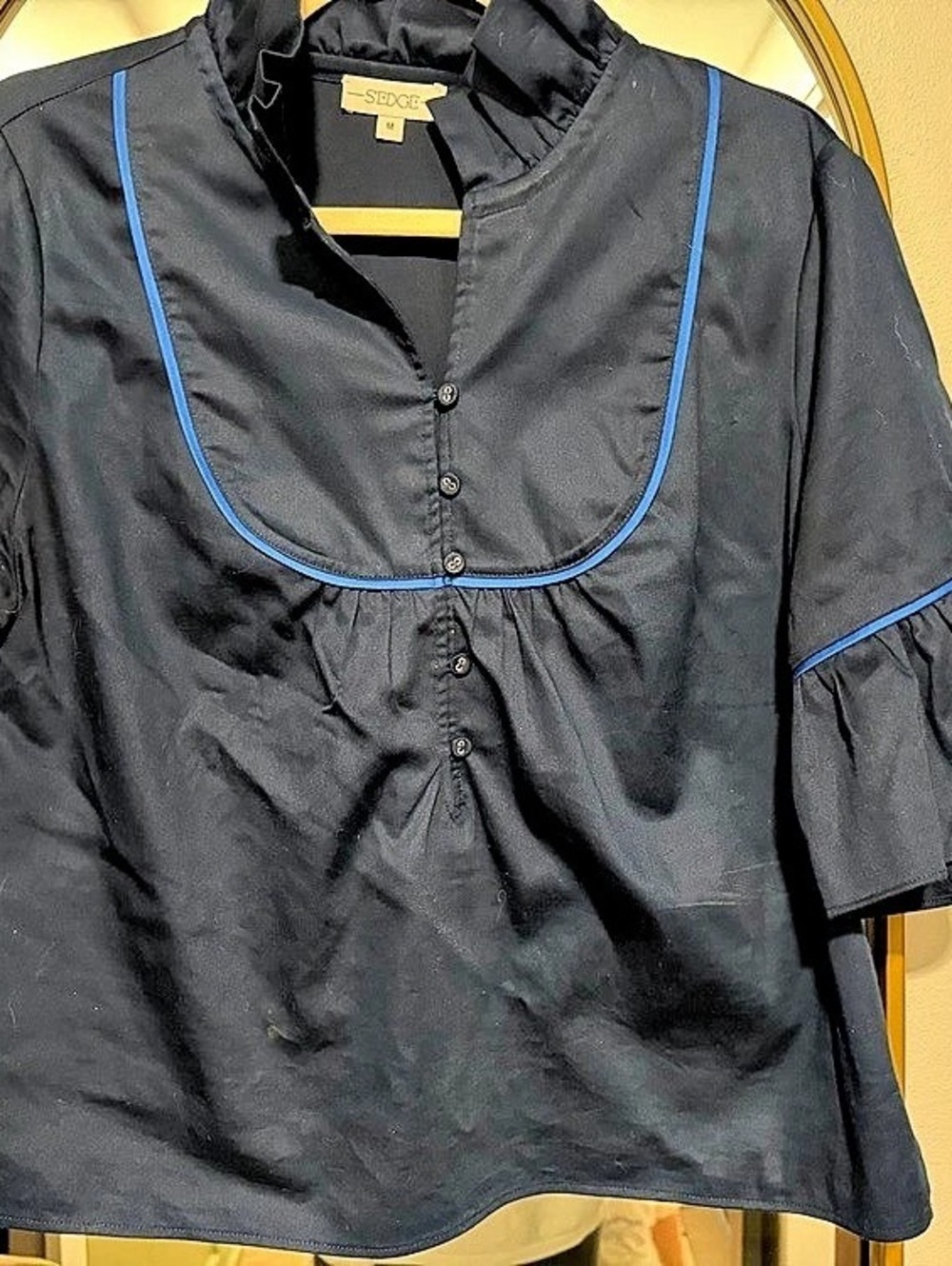 S’Edge Navy Meredith Blouse